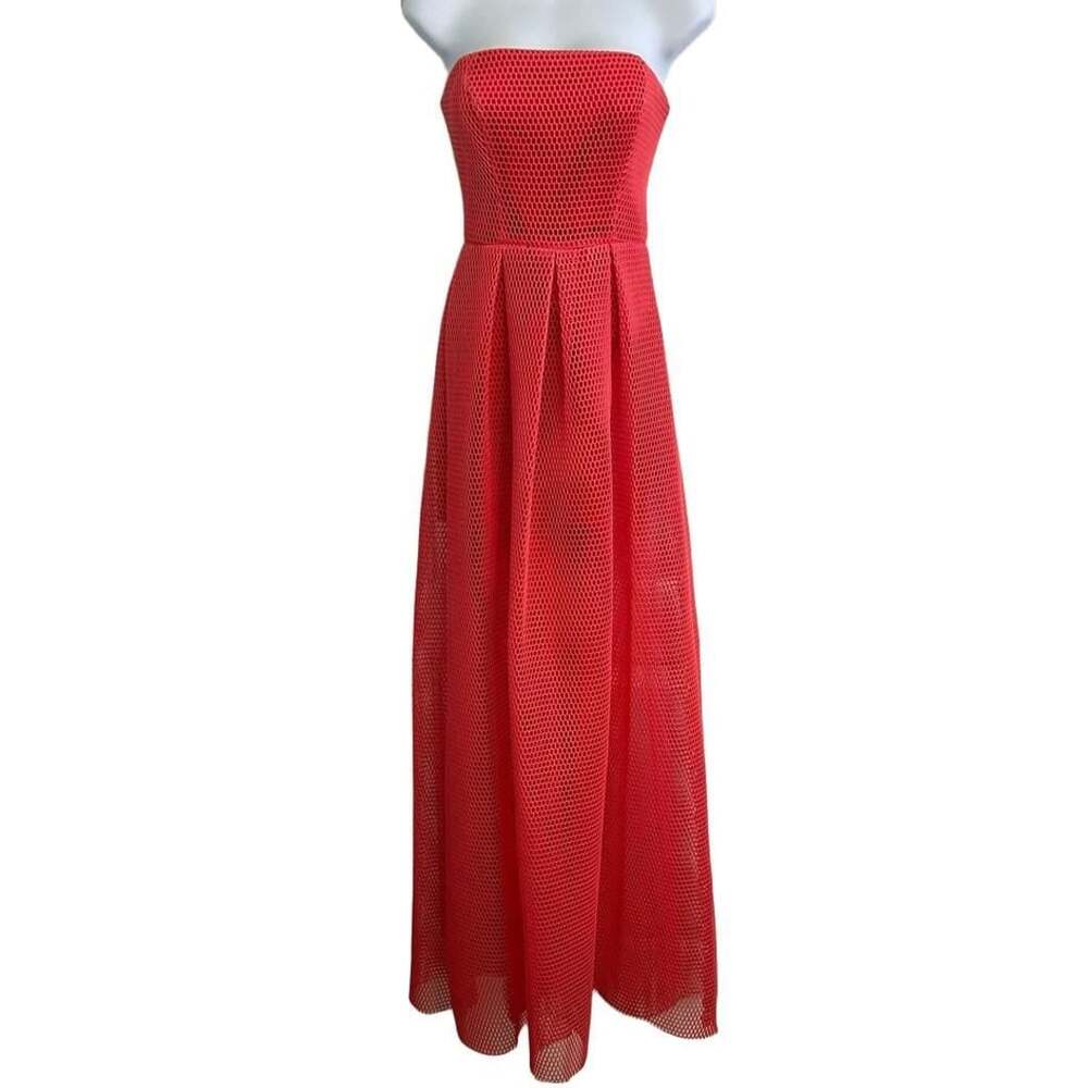 Issue New York Maxi Dress Size S Coral Mesh